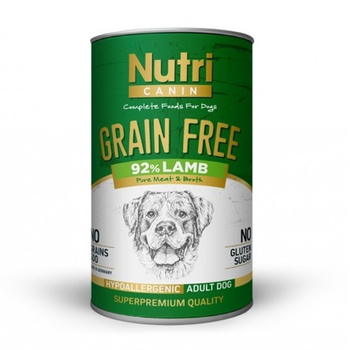 Nutri Canin Tahlsz %92 Kuzu Etli Konserve Yetikin Kpek Mamas 6 x 400 G