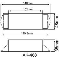 Arsel AK-468-3 Fluoresan Ampuller İçin Acil Aydınlatma Kiti Kesintide 180 Dak. Yanan 6-8W T5 Fluoresan