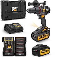 CAT DX13BA 18Volt/5.0Ah GRAPHENE Li-ion ift Akl Kmrsz Profesyonel Darbeli Matkap + 45 Pr Aksesuar