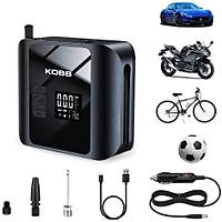 KOBB KB420 12Volt / arjl Li-ion 150 PSI Tanabilir Dijital Basn Gstergeli Led Aydnlatmal Akll Lastik iirme Pompas + SOS 