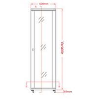 Legend 20U 19 INC Dikili Tip Rack Kabinet 600x800x1068mm Siyah