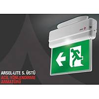 Arsel Arselite AE-1020-L Sıva Üstü Ledli Acil Çıkış Yönlendirme Armatürü Şebekeden Yanan LC 500 Lümen LED