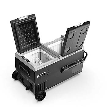 ICECO K95D 12/24Volt 95 Litre Akl/Kablolu/ ift Blmeli Kompresrl Tekerlekli Outdoor Oto Buzdolab/Dondurucu (Ak Dahil Deildir)