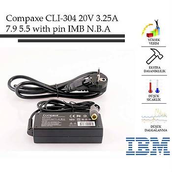 Compaxe CLI-304 Ibm- 20v-3.25a 7.9-5.5-With Pin Notebook Adaptr