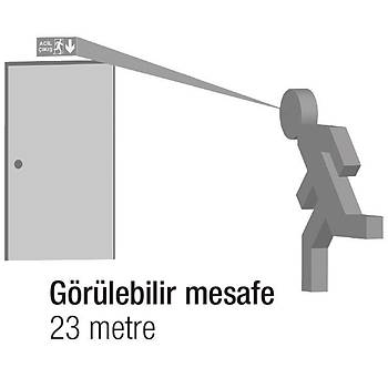 Arsel Betalite AEB-3213-L Acil k Ynlendirme Armatr Srekli ve Kesintide 180 Dak. Yanan 500 Lmen