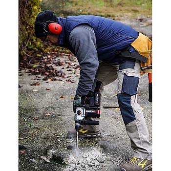 WORX WX380.9 20Volt 2.2J Profesyonel SDS-Plus Pnmatik Krc/Delici (Ak Dahil Deildir)