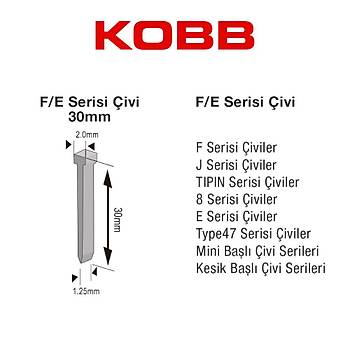 KOBB KBZ30F 30mm 2500 Adet F/E/J/8 Serisi Ar Hizmet Tipi Kesik Bal ivi