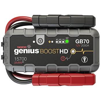 NOCO Genius GB70 12V 2000Amp Ultrasafe Lityum Akü Takviye + Powerbank + Led Lamba 