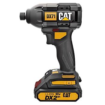 CAT DX71 18Volt 2.0Ah Li-ion ift Akl 215Nm Kmrsz Profesyonel arjl Darbeli Tornavida