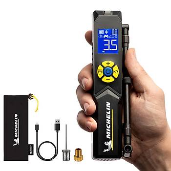Michelin MC33382 arjl Li-ion 150 PSI Tanabilir Dijital Basn Gstergeli Led Aydnlatmal Lastik iirme Pompas