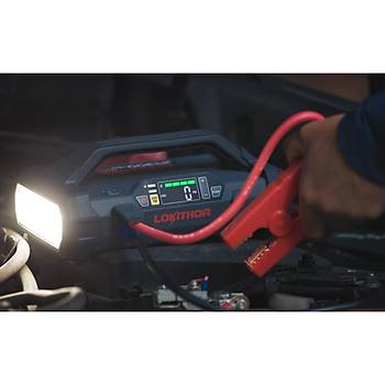 LOKITHOR JA301 12V 2000Amp Li-Polimer Akll Ak Takviye + Pompa + Powerbank + Led Lamba
