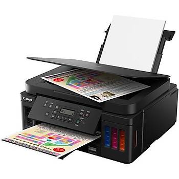 Canon G6040 Yazc-Tarayc-Fotokopi WI-FI Renkli Mrekkep Tankl Yazc +2 Siyah Mrekkep Hedi