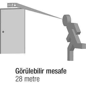 Arsel Arselite Eko AE-1020-L Sva st Floresanl Acil k Ynlendirme Armatr ebekeden Yanan LC 19 LED 120 Lmen