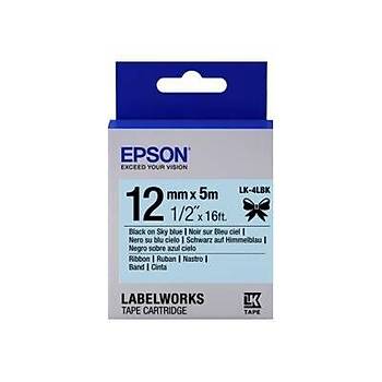 Epson LK-4YBF Flour Sarı Üzeri Siyah 12MM 9Metre Etiket