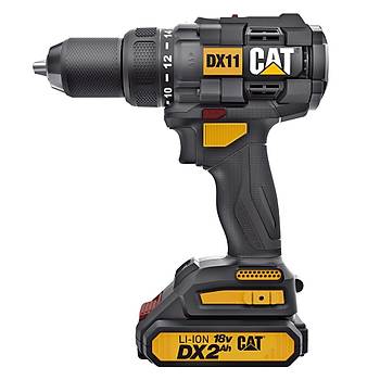 CAT DX11 18Volt/2.0Ah Li-ion ift Akl Kmrsz Profesyonel arjl Matkap