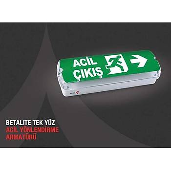 Arsel Betalite AEB-3213-L Acil k Ynlendirme Armatr Srekli ve Kesintide 180 Dak. Yanan 500 Lmen