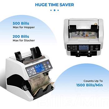 Bill Counter AL-920A Tek Katlı, Tek Cıslı Karışık Banknot Sayma Makinesi 26 Ülke Parası