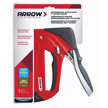 Arrow T50RED 6-14mm Zmba/15-25mm ivi Profesyonel Mekanik Zmba ve ivi Tabancas + 1250 Adet Zmba