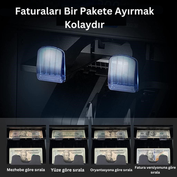 Bill Counter AL-955 ift Csl Kark Para Sayma ve Tanma Makinesi 25 lke Paras 
