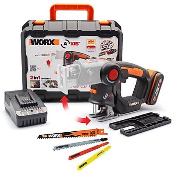 WORX WX550 20Volt 2.0Ah. Li-ion Profesyonel Dekupaj ve Tilki Kuyruu Testere