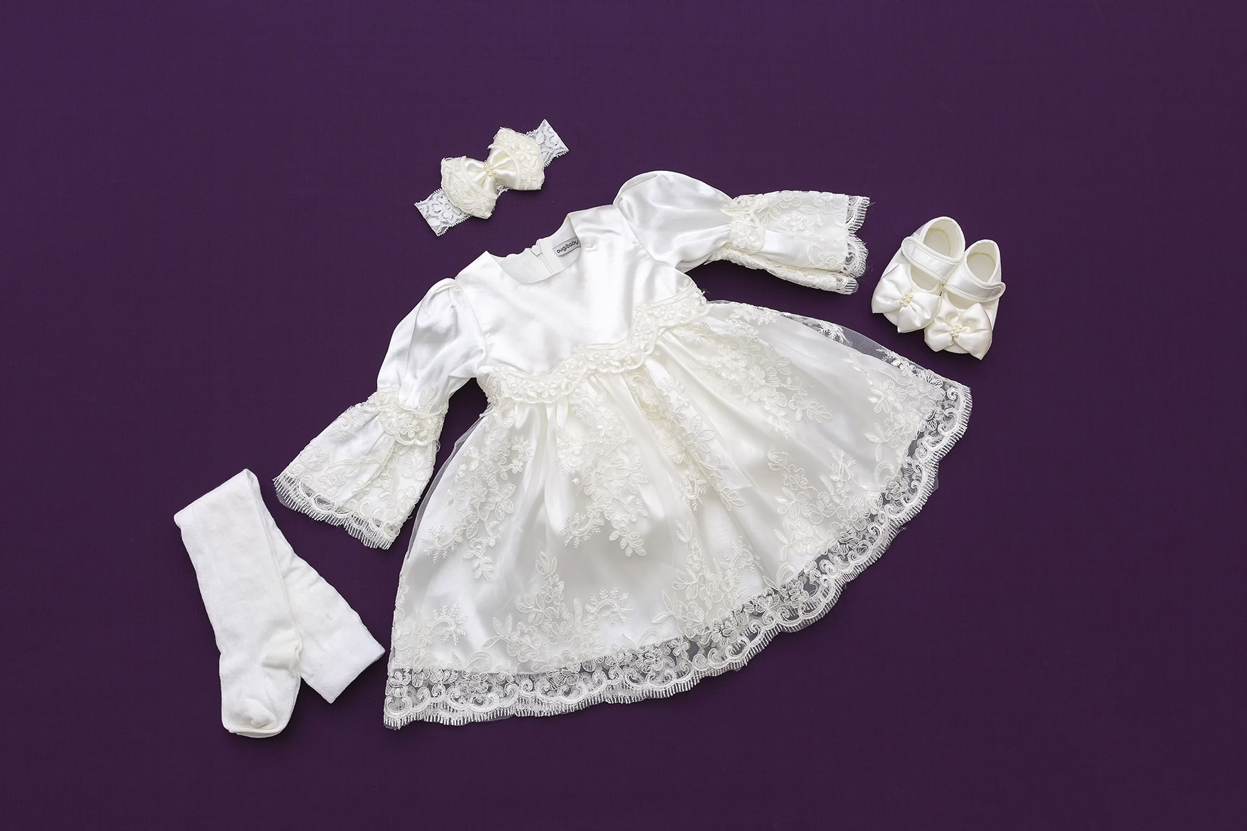 P BABY DANTELLİ GÜPÜRLÜ KIZ BEBEK MEVLÜT VE ÖZEL GÜN