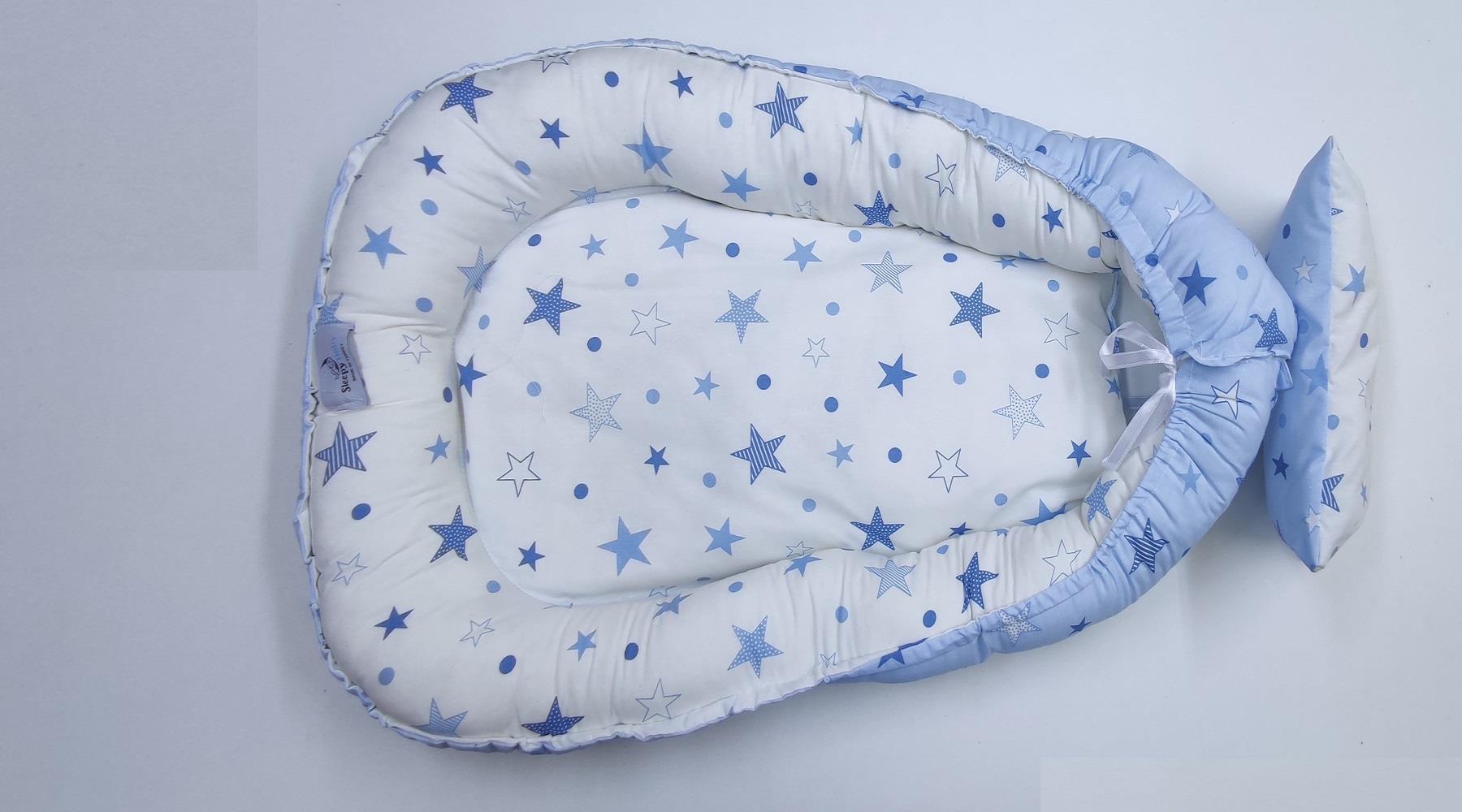 GÖLTEKİN BABY NEST BEBEK UYKU MİNDERİ MAVİ YILDIZLI GÖLTEKİN BABY NEST BEBEK UYKU MİNDERİ MAVİ YILDIZLI