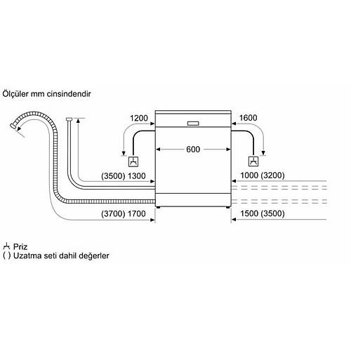 Siemens SN23IW62KT 5+1 HOME CONNECT Beyaz Bulak Makinesi