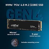 Crucial P3 Plus M.2 2280 2TB SSD 中古 Crucial P3 Plus 3D Nand CT2000P3PSSD8 PCI-Express 4.0 2 TB M.2 SSD