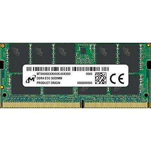 Micron DDR4 ECC SODIMM 16GB 1Rx8 3200 CL22 SERVER RAM BELLEK MTA9ASF2G72HZ-3G2R