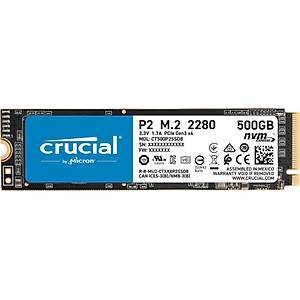 Crucial P2 500GB NVMe PCIe M2 SSD (2300-940 MB/s) CT500P2SSD8