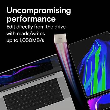 Crucial X9 Pro for Mac 1TB Tanabilir SSD 1050 MB/s USB 3.2 Gen-2 CT1000X9PROMACSSD9B