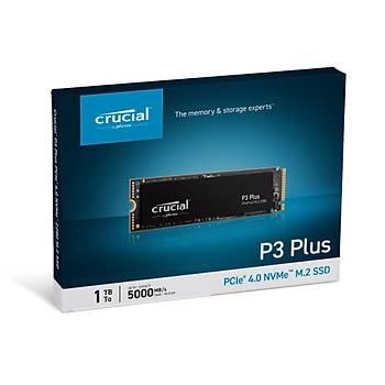 Crucial P3 Plus 1TB  3D NAND GEN4 NVMe PCIe M.2 SSD (5000-3600 MB/s) CT1000P3PSSD8