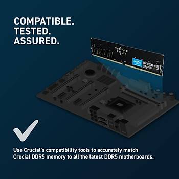 Crucial CT32G48C40U5 - 32GB DDR5-4800 UDIMM PC RAM BELLEK CL40 (16Gbit)