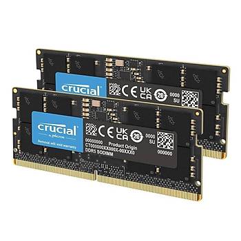 Crucial 128GB Kit (2x64GB) DDR5-5600 SODIMM CL46 NOTEBOOK RAM BELLEK CT2K64G56C46S5