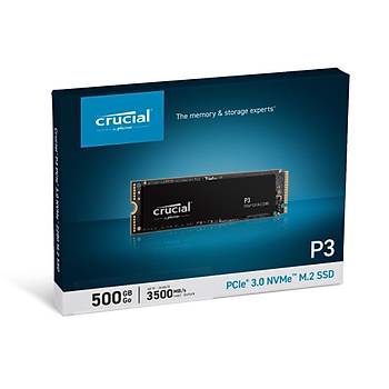 Crucial P3 500GB  3D NAND NVMe PCIe M.2 SSD (3500-1900 MB/s) CT500P3SSD8