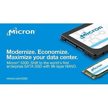 Micron 5300 PRO 3840GB SATA 2.5 Sunucu Server Datacenter SSD (MTFDDAK3T8TDS-1AW1ZABYY)