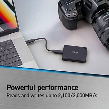 Crucial  X10 Pro 1TB Taşınabilir SSD 2100 MB/s USB 3.2 Gen-2 (20Gb/s) CT1000X10PROSSD9