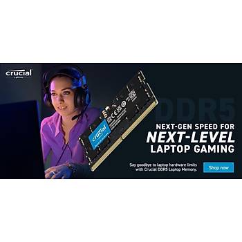 Crucial 16GB Kit (2x8GB) DDR5 4800 SODIMM CL40 (16Gbit) CT2K8G48C40S5 NOTEBOOK RAM BELLEK