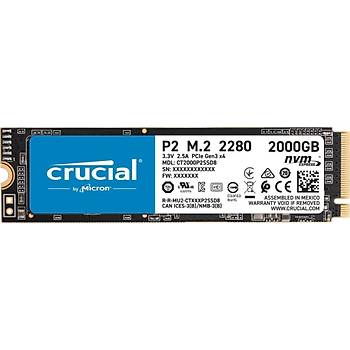 Crucial P2 2TB NVMe PCIe M2 SSD (2400-1900 MB/s) CT2000P2SSD8
