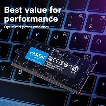Crucial 64GB DDR5-5600 SODIMM CL46 NOTEBOOK RAM BELLEK CT64G56C46S5