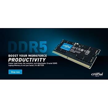 Crucial 16GB DDR5 5600 SODIMM CL46 (16Gbit) NOTEBOOK RAM BELLEK CT16G56C46S5