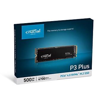 Crucial P3 Plus 500GB  3D NAND GEN4 NVMe PCIe M.2 SSD (4700-1900 MB/s) CT500P3PSSD8