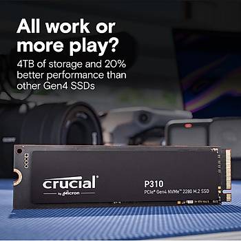Crucial P310 2TB PCIe Gen4 NVMe M.2 SSD CT2000P310SSD8 (7100-6000 MBs)