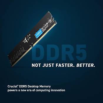 Crucial 16GB DDR5 5600 UDIMM CL46 (16Gbit) PC RAM BELLEK CT16G56C46U5