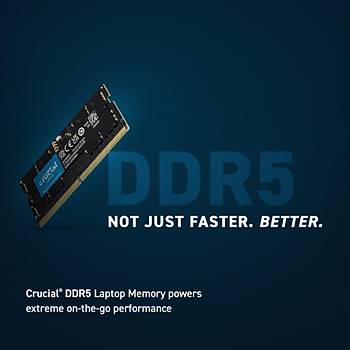 Crucial 16GB DDR5 5600 SODIMM CL46 (16Gbit) NOTEBOOK RAM BELLEK CT16G56C46S5