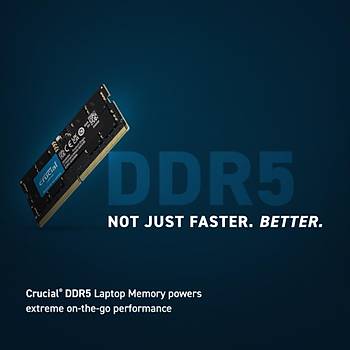 Crucial 32GB DDR5 5200 SODIMM CL42 (16Gbit) NOTEBOOK RAM BELLEK CT32G52C42S5