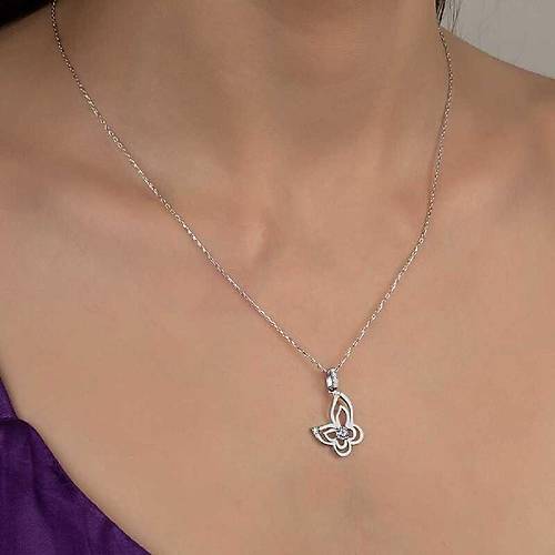 Swarovski Tal Gm Kelebek Bayan Kolye
