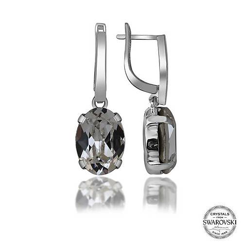 Swarovski Crystal Tal Gm Beyaz Oval Sallantl Kadn Kpe