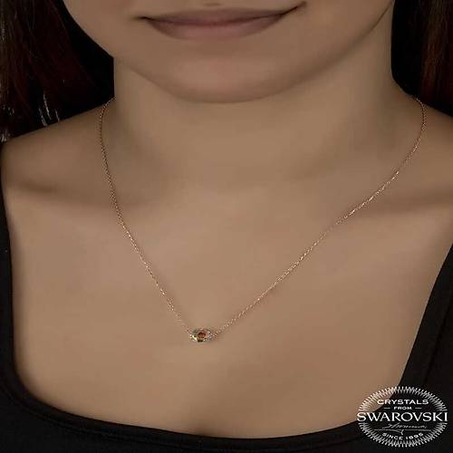 Swarovski Crystal Tal Parlak Top Gm Kadn Kolye