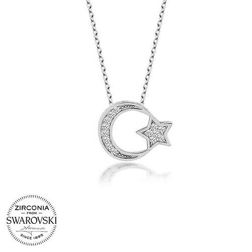 Swarovski Tal Gm Ayyldz Bayan Kolye
